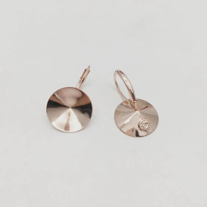 14mm Rivoli Earrings Findings 1122 Austrian Crystal Copper Settings With French Lever Back For Jewelry DIY Making