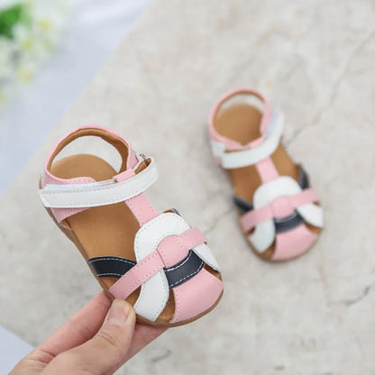 Girl Sandals kids closed toe princess shoes for summer 3-7years older