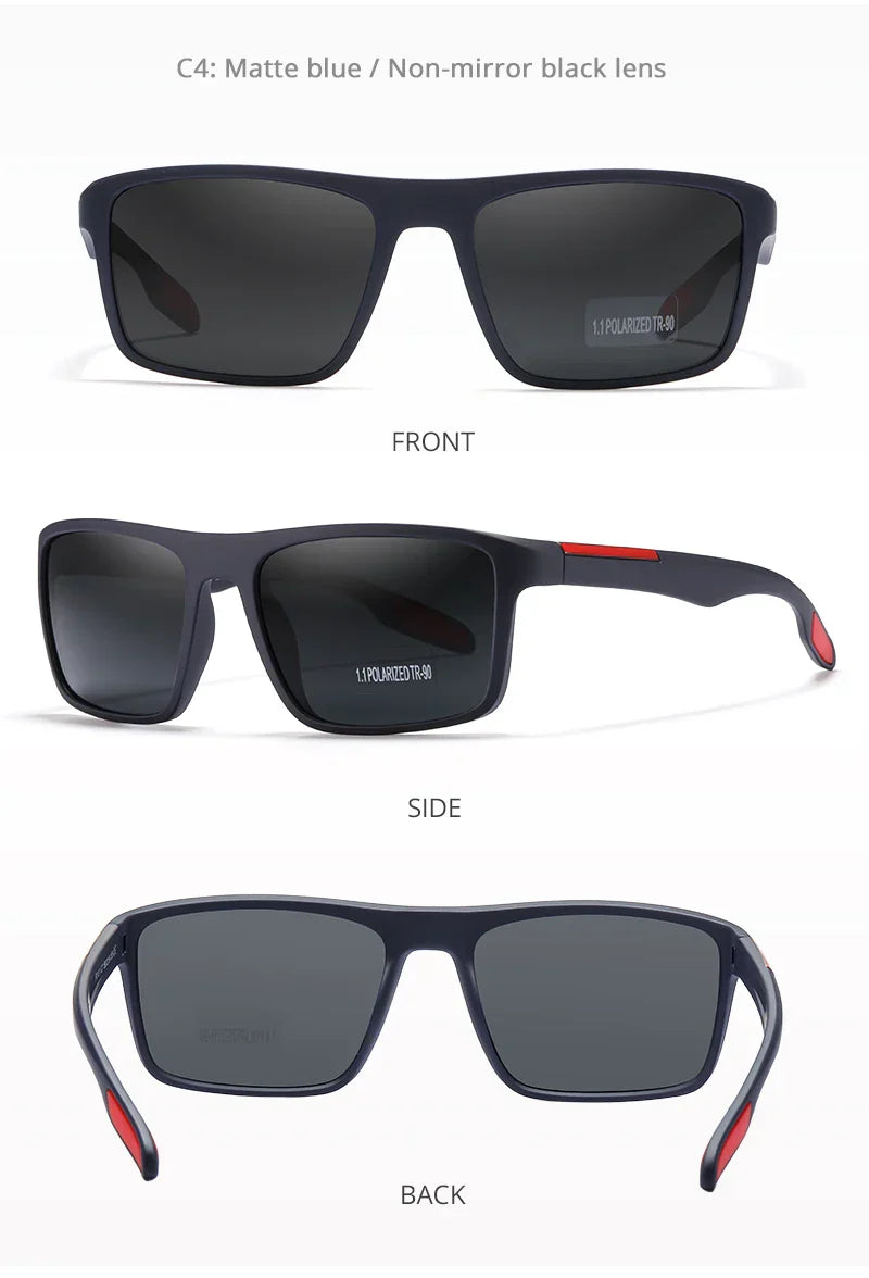 Rectangular Ultra Light Sports Sunglasses Men Polarized TAC 1.1mm Thickness Lens Driving Sun Glasses Women Cat.3