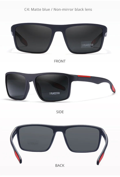 Rectangular Ultra Light Sports Sunglasses Men Polarized TAC 1.1mm Thickness Lens Driving Sun Glasses Women Cat.3