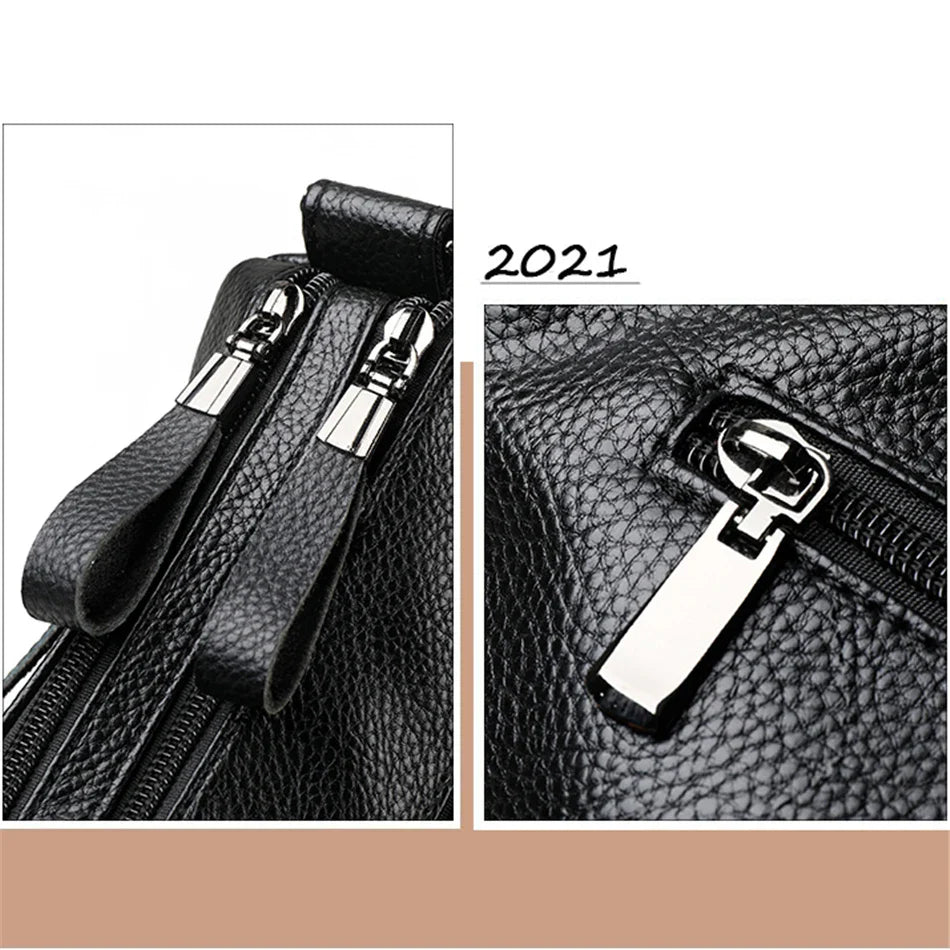 Classic Shoulder Bags High Quality Multi Pockets Soft Leather Crossbody Bags for Women 2024 Designer Luxury Handbags Purses