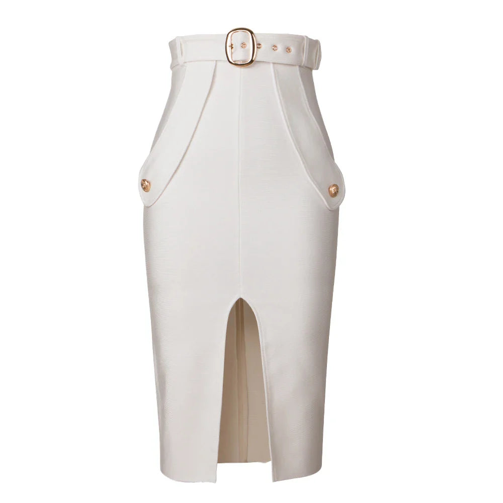 Sexy Bodycon Women's High Waist Bandage Skirt Knee Length Midi Pencil Office Party Club Elegant Skirts Clothing