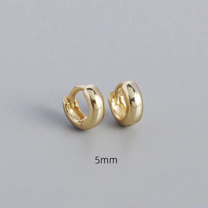 925 Sterling Silver Minimalism Punk Rock Wide Hoop Earrings for Women Men Fashion Gothic Bohe Huggie Ear Buckle Jewelry
