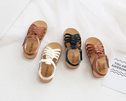 Kid girl Sandals toddler Girls flat Sandals girls braid sandals