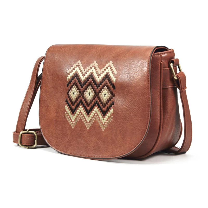 Fashion Shoulder Bag Vintage Women Handbag Purse Embroidery Messenger Bag Quality Small Bag for Girls Crossbody Bag