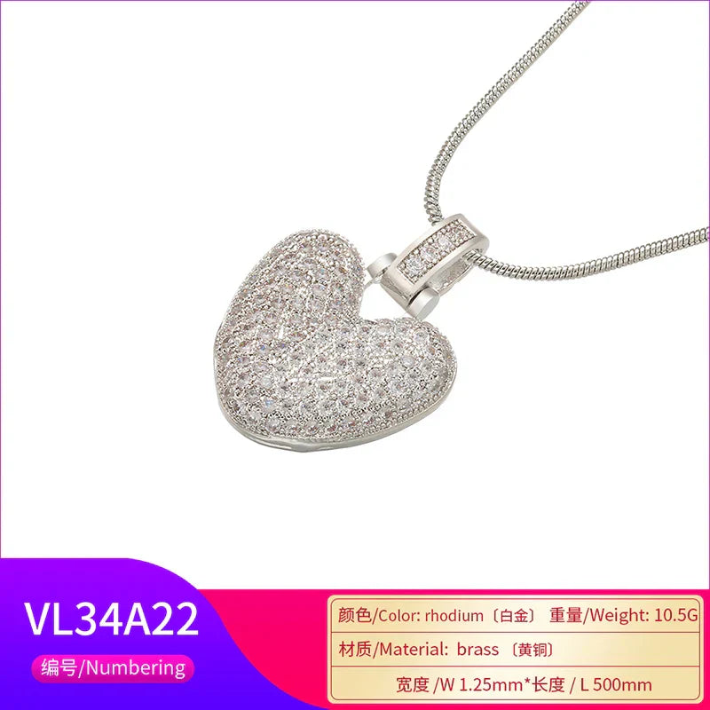 1.25x500mm Fat and lovely crystal brass silver color  letter necklace for women friends birthday gift model: VL34