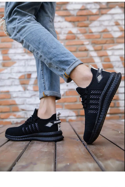 Work Safety Shoes Non-slip Waterproof Anti-smashing Steel Toe Puncture Working Boots Lightweight Fashion Sneakers For Men Women