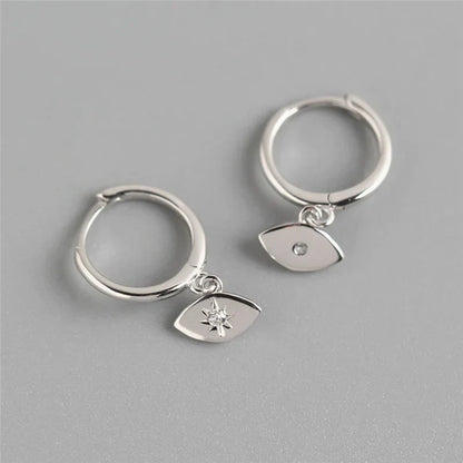 Real 100% 925 Sterling Silver Punk Hip-Hop Link Chain Gothic Studs Earrings for Fashion Women Jewelry Accessories 2022