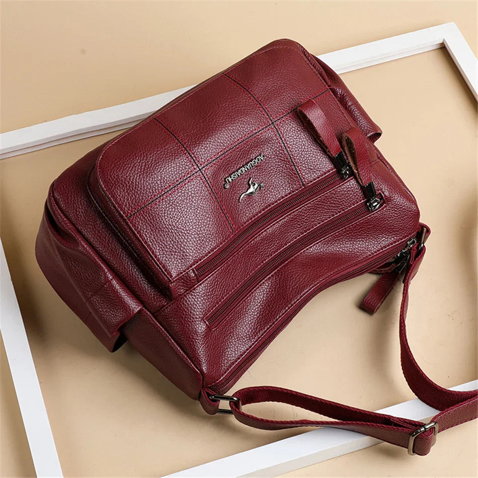 Classic Shoulder Bags High Quality Multi Pockets Soft Leather Crossbody Bags for Women 2024 Designer Luxury Handbags Purses