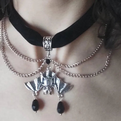 New Antique Silver Skeleton Key Necklace Creativity Pendant Charm Statement Punk Jewelry Novelty Grunge Gothic Halloween Gift