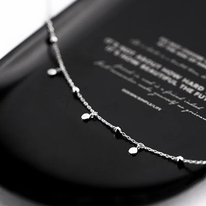 Delicate Jewelry Round Bead Discs Choker Necklace for Women Party Clavicle Chain Necklace Gifts Wholesale S-N695