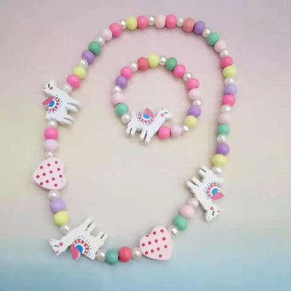 25 styles Cute Animal Flower Cartoon Flower Children's sweater necklace bracelet for children gift cp2585