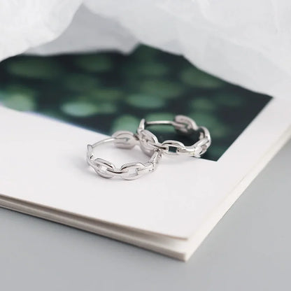 925 Sterling Silver Earring Colorful Dripping Oil Material Ear Ring Ear Buckle Rhombus Shape Trend Wild Girl Women Boy Ear Jewel