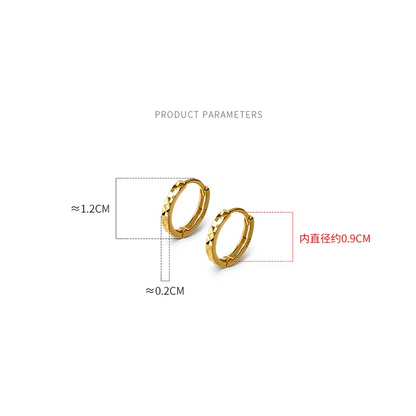 925 Sterling Silver Simple Geometric Car Flower Circle Charm Earrings Fashion Gothic Wedding Piercing Hoop Jewelry Female