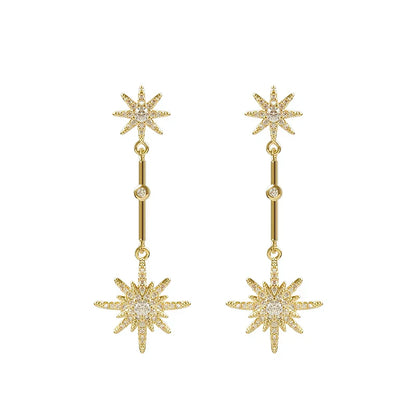 Fashion crystal star long earrings for women with earrings for friends gift trendy Earrings exaggerated Earrings