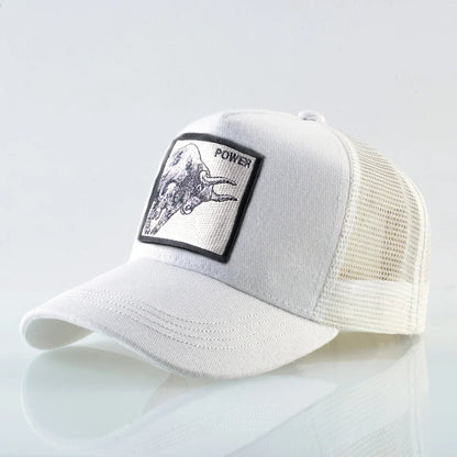 K Baseball Caps Men Snapback Hip Hop Trucker Cap With Embroidery Bull Patch Four Seasons Breathable Mesh Trucker Hat For Women
