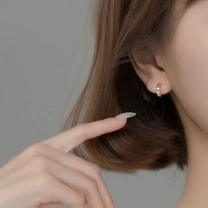 Man/Women's 925 Sterling Silver Hoop Earrings Cute Neat Gift For Girls/Boys Fine Jewelry Accessory Party Gift  DA1417