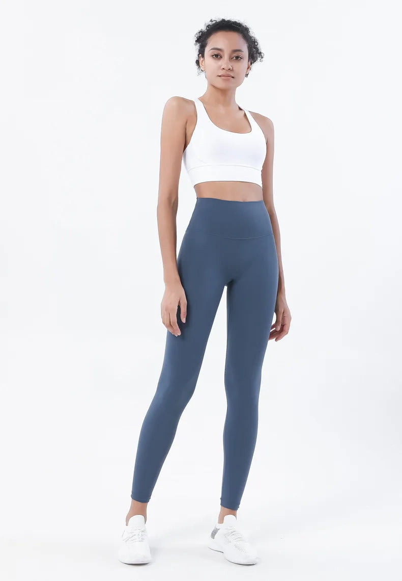 SOISOU Nylon Yoga Set Women's Tracksuit Gym Fitness Set Woman 2 Pieces Leggings Sports Bra Breathable Sportwear Woman Clothes