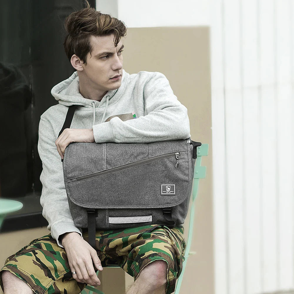 15 Inch Laptop Men Messenger Bag Fashion Travel Sling Shoulder Bag Men's Canvas Briefcase Male Crossbody Pack For Teenages