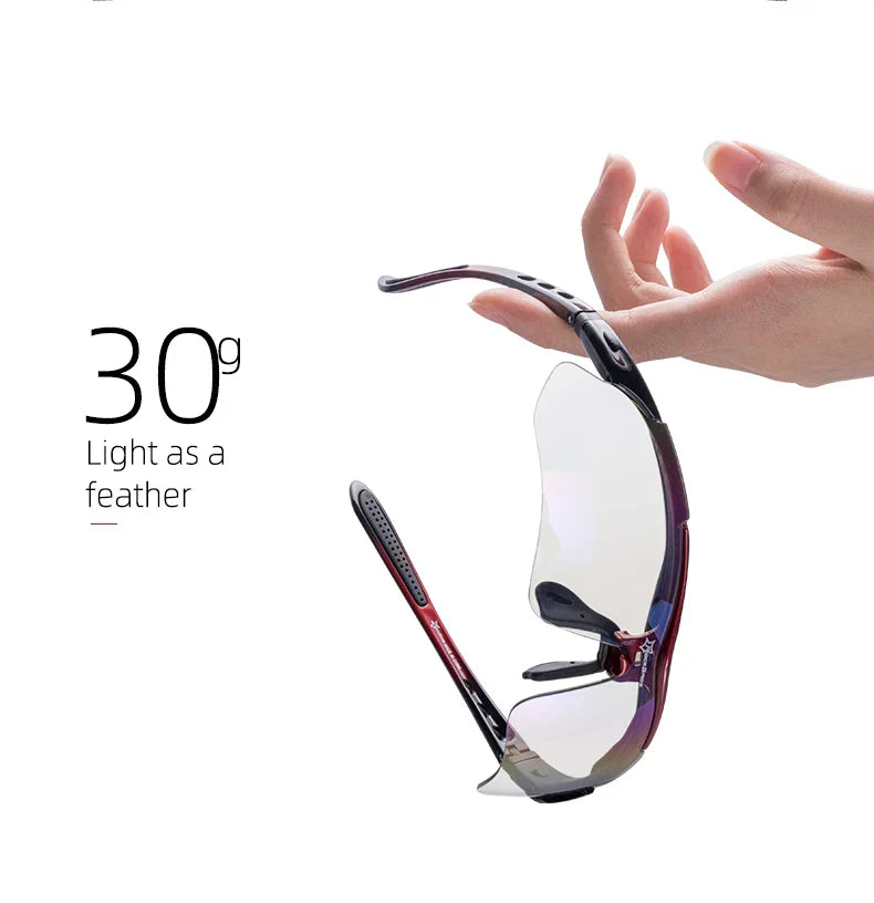 Cycling Polarized glasses Bike Sunglasses Outdoor Sports Sunglasses MTB PC Goggles Eyewear 5/3 Lens Bicycle Accessory