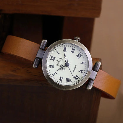 New Fashion Hot-Selling Leather Female Watch ROMA Vintage Watch Women Dress Watches