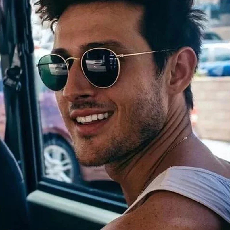 Sunglasses Man Vintage Small Frame Driving Sun Glasses Brand Designer