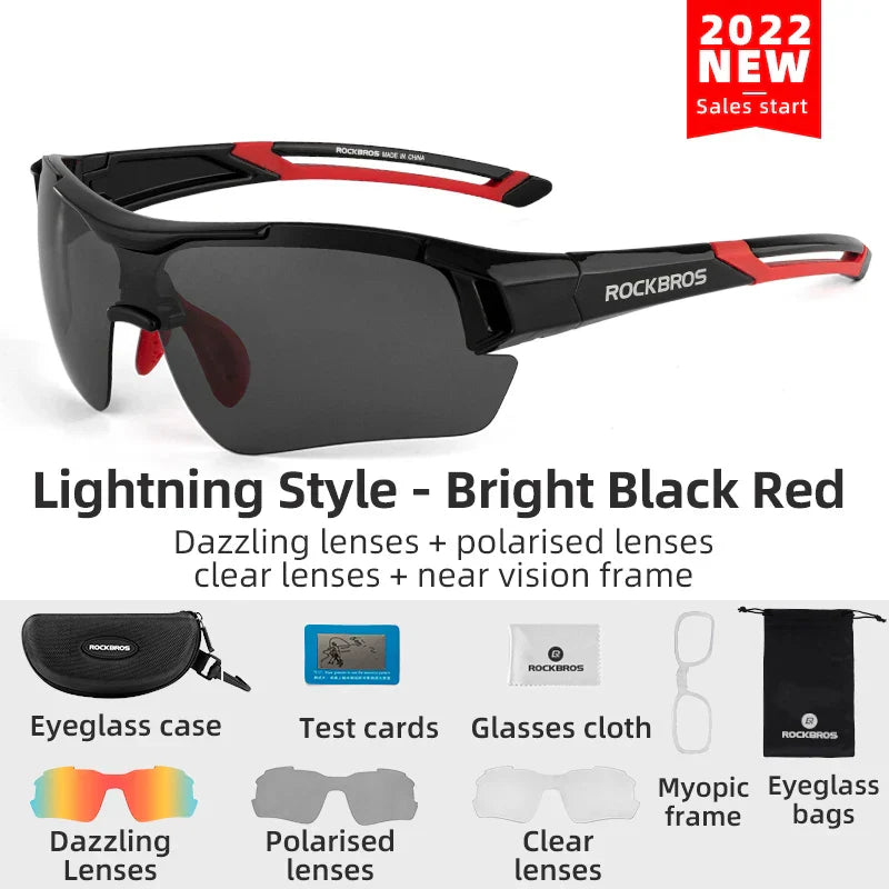 Cycling Polarized glasses Bike Sunglasses Outdoor Sports Sunglasses MTB PC Goggles Eyewear 5/3 Lens Bicycle Accessory