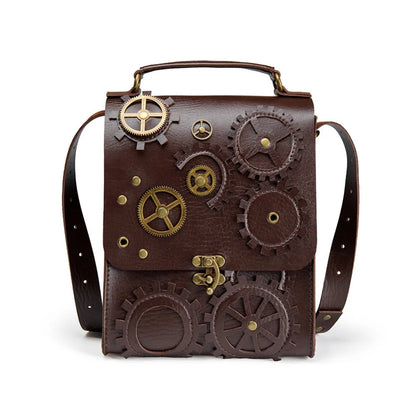 Steampunk Single Shoulder Bags Vintage Women Handbags Gothic Messenger Crossbody Bag Ladies Rivet Top-Handle Bags Pack