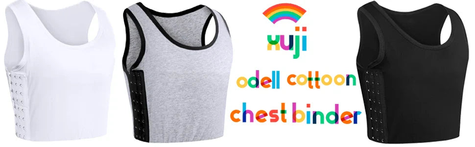 Women Tomboy Trans Elastic Chest Binder Breathable Cotton Slim Fit Tank Top