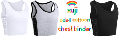 Women Tomboy Trans Elastic Chest Binder Breathable Cotton Slim Fit Tank Top