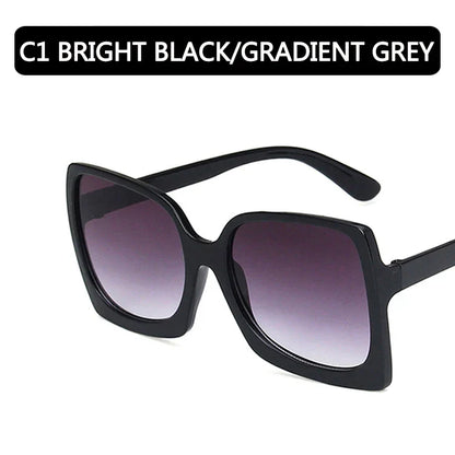 Big Frame Fashion Oversized Sunglasses Women Brand Designer Plastic Female Gradient Sun Glasses gafas de sol mujer UV400