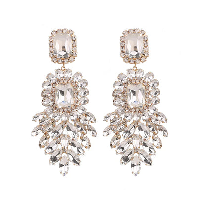 New Crystal Dangle Earrings For Women Rhinestone Earrings Weddings Ladies Party Fashion Jewelry Accessories Wholesale Gifts