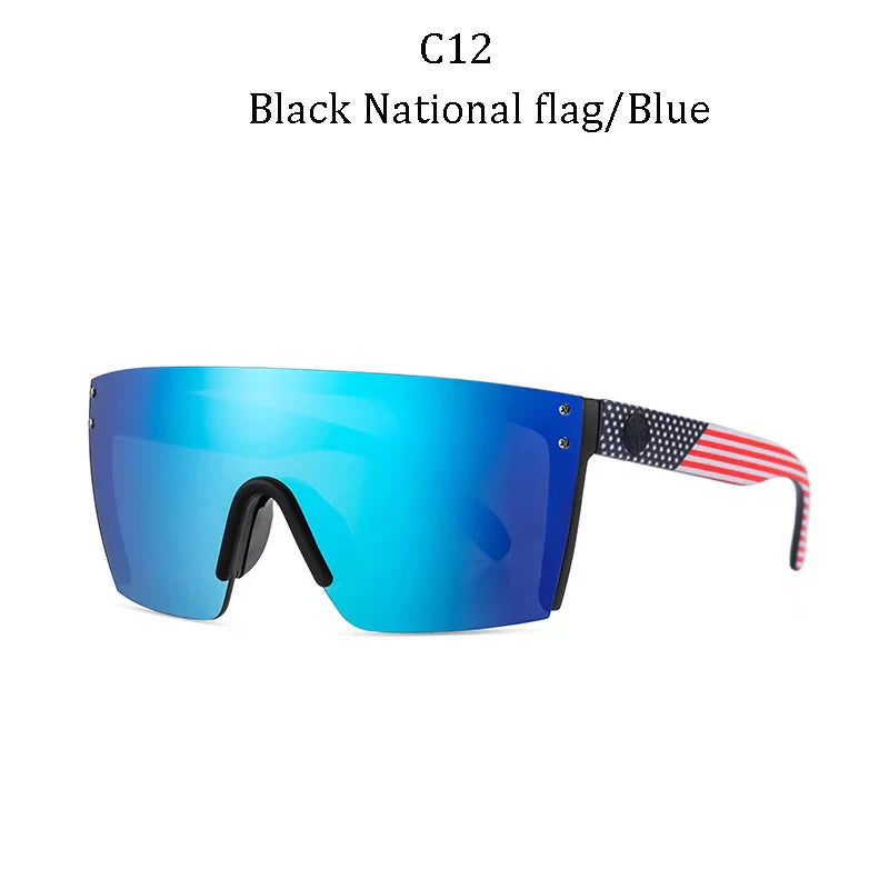 Sunglasses square Conjoined lens Women men Gradient lens sun glasses