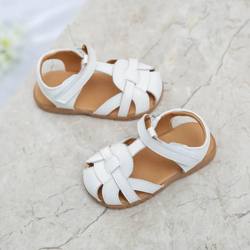 Girl Sandals kids closed toe princess shoes for summer 3-7years older