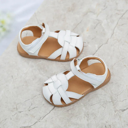 Girl Sandals kids closed toe princess shoes for summer 3-7years older