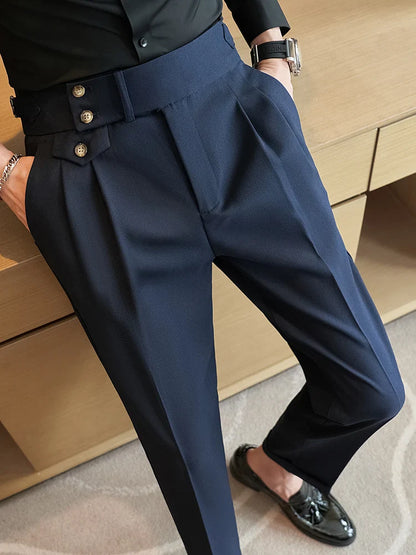 Men's Casual Oversize Fit Pants with Custom Logos Zipper Fly Pockets Waterproof & Windproof 100% Polyester Soft Fabric