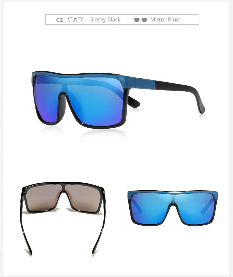 Flynn Style Sunglasses Men Plus Shape Outdoor Anti-reflective Sun Glasses Women with Peanut Box