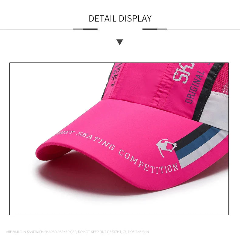 Quick Drying Thin Breathable Baseball Cap Men Women Sport Outdoor Hiking