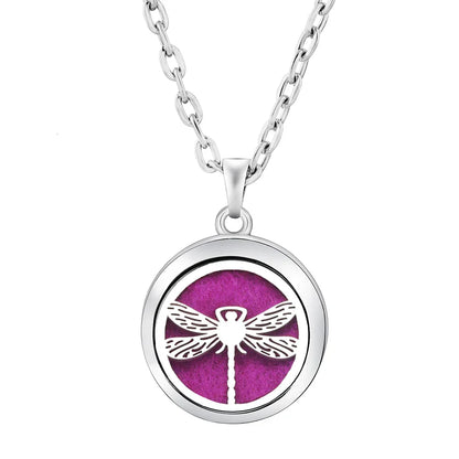 New Stainless Steel Fashion Tree Of Life  Aromatherapy Necklace Essential Oil Diffuser Perfume Locket Pendant Women Jewelry Gift