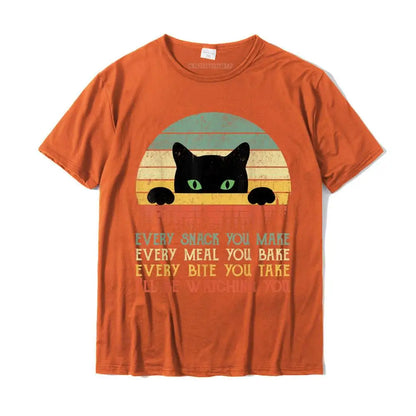 Every Snack You Make Cat Funny Cat Mom Cat Mama Cat Dad T-Shirt Cotton T Shirts For Men Custom T Shirt Rife Printed