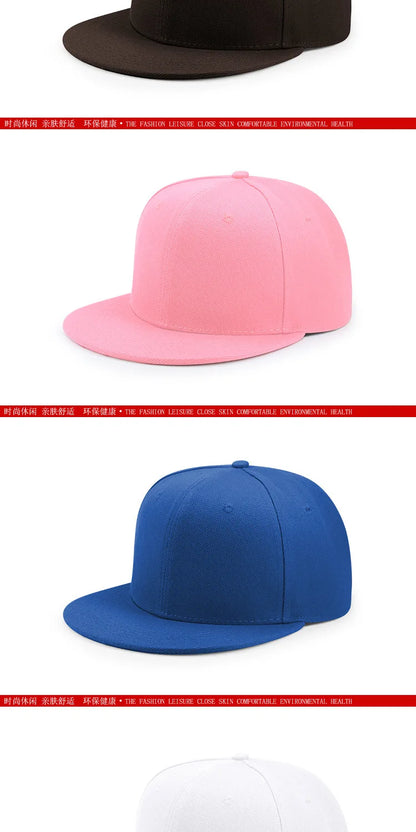 Man Plus Size Baseball Caps Adult Flat Peak Hip Hop Fitted Hat Men Women Large Size Snapback Cap size 6 3/4 to size 8