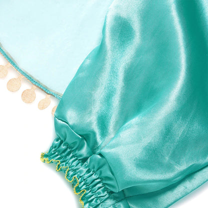 Jasmine Princess Dress Princess Dress Up Of Aladdin The Magic Lamp Costume Girls Birthday Party Halloween Fantasy Top Pants