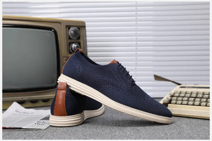 Male Sneakers Summer Knitted Mesh Casual Shoes Lightweight Casual Shoes Breathable Walking Footwear Shoes For Men