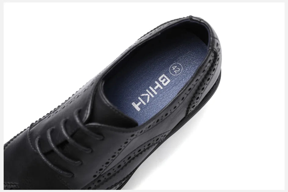 Sapatos Sociais Masculinos de Couro Genuíno Sapatos Casuais Confortáveis Masculinos Sapatos de Trabalho de Escritório Elegantes com Cadarço Masculinos