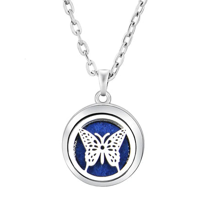 New Stainless Steel Fashion Tree Of Life  Aromatherapy Necklace Essential Oil Diffuser Perfume Locket Pendant Women Jewelry Gift