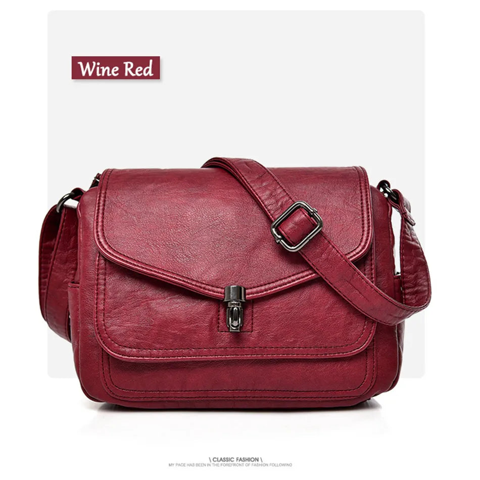 Vintage Shoulder Messenger Bags For Women 2024 New Purses And Handbags Soft Leather Crossbody Bags Casual Small Tote Bag Bolsos