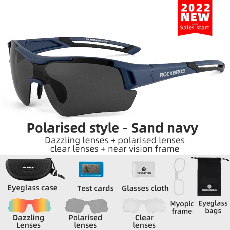Cycling Polarized glasses Bike Sunglasses Outdoor Sports Sunglasses MTB PC Goggles Eyewear 5/3 Lens Bicycle Accessory