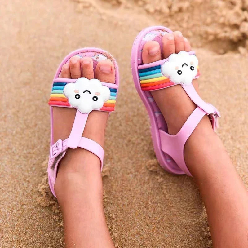 New Mini Melissa Children's Sandals Pineapple Fruit Sandals Strawberry Jelly Girl Baby Avocado Sandals Toddler Melissa Shoes