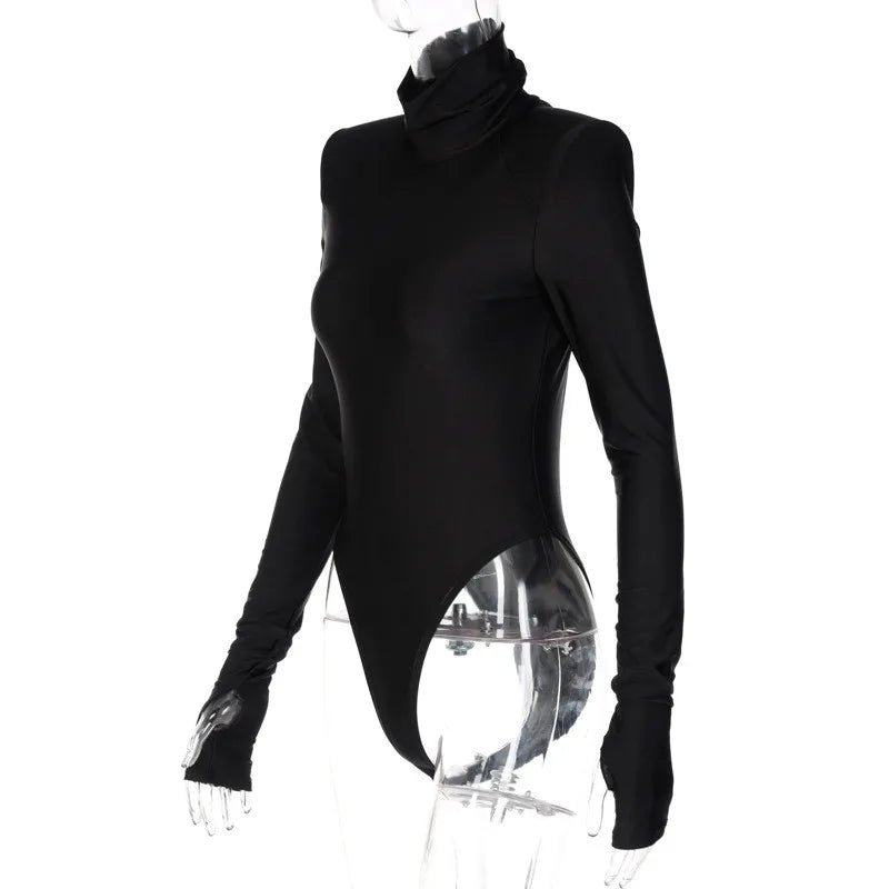 Elegant Skinny One Piece Bodysuit for Women Rompers Office Lady Sexy Fitness Bodies Fashion Tees Tops Jumpsuits Overalls