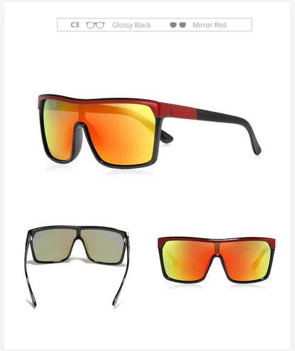 Flynn Style Sunglasses Men Plus Shape Outdoor Anti-reflective Sun Glasses Women with Peanut Box